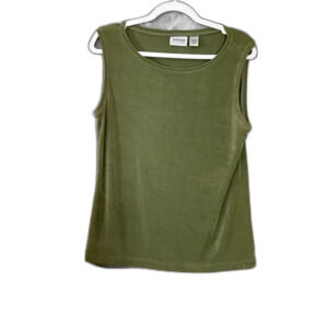 Chico's Travelers Light Green Basic Slinky Sleeveless Tank Top - Size 2 (Large)